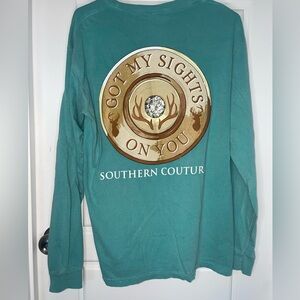Women’s Medium Southern Couture “Got‎ my sights on you” Long Sleeve Tshirt